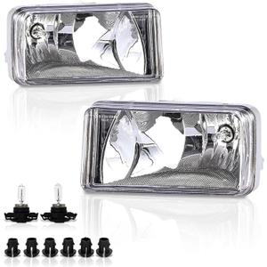 VPIMOZO Fog Lights Clear Lens Compatible with 2007 2008 2009 2010 2011 2012 2013 2014 Chevy Silverado 07-13 Avalanche/Suburban 07-15 Tahoe 2015 Suburban With Bulbs Fog light kit 1 Pair