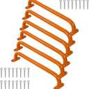 6 Pieces 17 Inch Orange Safety Playground Handles Outdoor - Metal Playset Accessories Handles Swing Sets Attachment Grab Bars, Indoor Kids Ceiling Monkey Bar for Play Structure