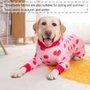 Dog Recovery Suit After Surgery Female Male, Medium Large Dog Neuter Shirt Cone Alternatives Prevent Licking Surgical Onesies (Strawberry, XL)
