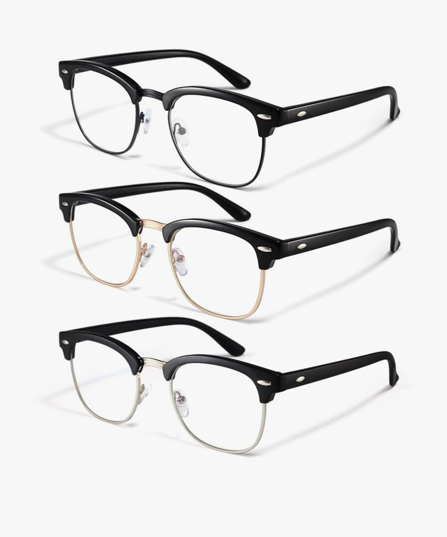 Racico Comuter Blue Light Blocking Glasses Blue Light Glasses Men Women, Anti Blu-Ray Clear Gaming Glasses Lenses