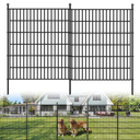 10 Panels No Dig Garden Fence, 40 in(H) X 24.2 ft(L) Metal Fence Panels, Thickened Rustproof Garden Fencing, Animal Barrier Fence for for Dogs, Rabbits, Landscape, Patio