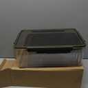 4 Pcs Large Capacity Marinating Containers with Lid, 14.09/8.18/5.34/2.73 Qt, Plastic Food Brining Containers for Marinating Meat, BBQ Prep Storage with 4 Locking Tabs, Dishwasher Safe