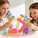 KEGOZ Flower Making Machine for Kids, DIY Flower Craft Kit with Flower Maker, Arts and Crafts for Girls Ages 4-6-8, Birthday Easter Gifts for 4 5 6 7 8 9 Year Old Girls, Kids DIY Bouquet Making Toy