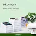 712 712XL Black Ink Cartridge Replacement for 3ED71A Ink 712 712XL Compatible for DesignJet T210 T230 T630 T650 Printers(2BK-80ML,2-Pack)