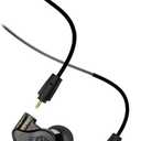 MEE audio M6 PRO In Ear Monitor Headphones for Musicians, 2nd Gen Model With Upgraded Sound, Memory Wire Earhooks & Replaceable Cables, Noise Isolating Professional Earbuds, 2 Cords Included (Black)