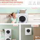 Euhomy Portable Clothes Dryer for Laundry, 1.5 Cu. Ft. Small Portable Dryers for Clothes, 120V Electric Dryer with Stainless Steel Drum, 850W Dryer Machine for Apartments, White
