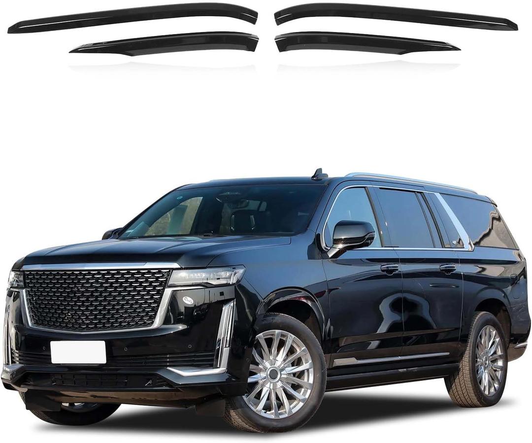 Rear Corner Bumper Guard for Cadillac Escalade 2021-2024 2025 Accessories, 4PCS Rear Bumper Protector Cover Anti Scratch Anti Collision ABS Material (Glossy Black)