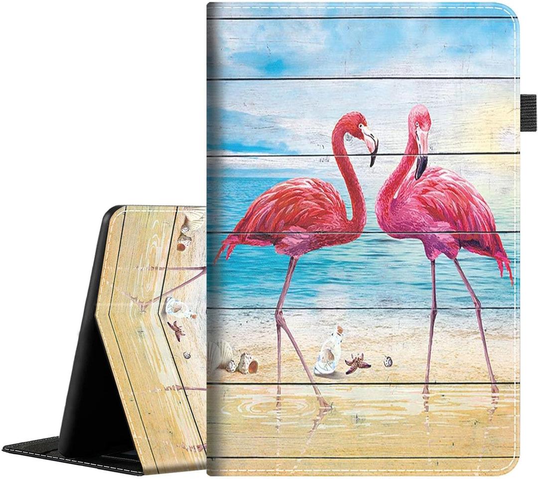 Case for All-New 7" Kindle Paperwhite 12th Gen 2024 & Kindle Colorsoft Signature Edition 2024, Multi-Angle Stand Smart Cover Shockproof with Auto Wake/Sleep, Flamingo