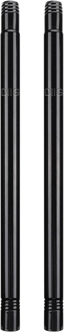 DIIG 1FT Stainless Steel Extension Rod for 1 Inch Diameter Rod, Suitable for Extension of Stainless Steel Splicing Flagpole(Black 2 Pack)