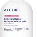 ATTITUDE Bathroom Cleaner Spray, EWG Verified, Plant-Based & Vegan, Safe for Bathroom Surfaces, Tiles, Tubs, Shower Walls, and Grout, Unscented, 27.1 Fl Oz
