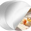 8 Pack Acrylic Round Mirrors, 10 inch No Glass Circle Mirror Tiles Self Adhesive Mirror Stickers for Wall Home Living Room Bedroom Decor, Small Mirrors for Crafts (Thickness 1 mm) (10 inch/25cm)