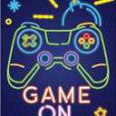 R HORSE Neon Video Game Beach Towel for Kid, 30 x 60 inch Microfiber Absorbent Beach Pool Towel Quick Dry Sand Free Blanket for Summer Pool Party Supplie Bath Sport Travel Swimming Camping