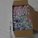 104 Pack Bulk Toothbrushes w/Cover Caps, Individually Wrapped Disposable Travel Toothbrush, Value Size, Long Lasting 3+ Months, Med-Soft Manual Teeth Brush Bristles, 4 Colors (Red Green Blue Pink) (Mix)