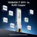 Cable Matters 10GBASE-T SFP+ to RJ45 Copper Ethernet Transceiver Module for Cisco, Ubiquiti, TP-Link, Netgear, D-Link, MikroTik, and Supermicro Equipment
