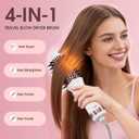4-in-1 Hair Dryer Brush, Mini Blow Dryer Brush 2 Inch, Travel Brush Dryer Mini for Hot Air/Cold Setting/Styler/Volumizer/Straightener/Curler