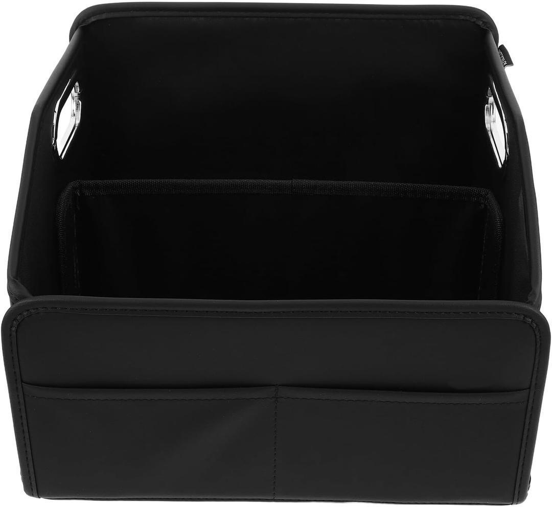 Car Trunk Organizer with Reinforced Handles Foldable Multi-compartment Storage Box for SUV and Small Cars
