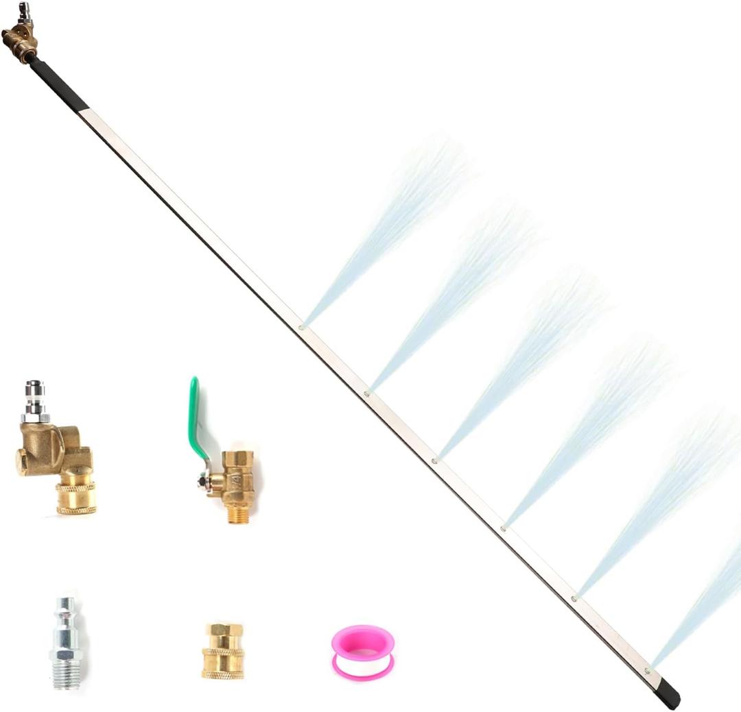 40 Inch Pressure Washer Wand for Car Radiator Cleaning Tools, Car Water Tank Cleaning Wand for Pressure Washer & Pressure Air Pump Flush Radiator Cleaning Wand Power Washer Wand with 6 Nozzle Tips