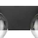 Bathroom Light Fixtures, 2 Light Matte Black Vanity Light, Modern Wall Sconces with Clear Glass Globe Shade, Bathroom Wall Lights Over Mirror Kitchen Bedroom Hallway, VL195-MB-2