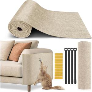 【Super Sticky】 Cat Scratch Furniture Protector Self Adhesive Scratching Mat Couch Protector from Cat Claws Furniture Protectors from Scratching Pad Carpet Anti Cat Scratcher Deterren Sticky Wall Mat