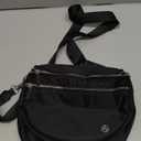 Spacious Nylon Crossbody Bag Bum Bag Handbags Wallets Purses Trendy Shoulder Bag for Women (Black)