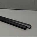 2PCS Shower Door Bottom Seal Strip, Black PVC, 36" Length, Fits 10mm Thick Glass, Prevents Leaks & Water Damage, Easy Installation, No Adhesive Required (Black, 36in for 3/8"(10mm) Door)