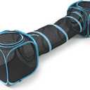 INTURN Cat Furniture Tent for Indoor and Outdoor Playpen Portable Cat Tunnels, Outdoor Kennel (2 Cube + Tunnel)