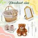 Rtteri 16 Pcs Pregnancy Announcement Set Baby Announcement Ideas Mirror Bear Newborn Shoes Baby Breath Flowers Basket Maternity Photoshoot Props for Pregnancy Reveal Spring Picnic Beach