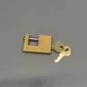 Master Lock 605DAT Shackle 15/16" Length x 7/16" Inner Width, 2" Body Width, Solid Brass Coupler Lock