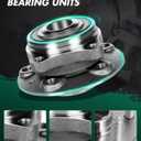 SCITOO 2-Pack Front Wheel Hub and Bearing Assembly 2003-2007 for Volvo Xc70, 2001-2007 for Volvo V70, 1999-2006 for Volvo S80, 2001-2009 for Volvo S60 513194 5 Lugs w/No ABS