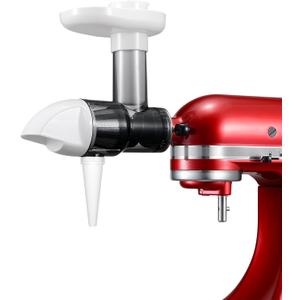 Masticating Juicer Attachment for KitchenAid Stand Mixers, Slow Juicer Attachment for Kitchenaid, Cold Press Juicer Attachment for Kitchenaid, White(Mixer Not Included)
