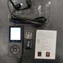 128GB MP3 Player with Bluetooth 5.2, Portable Black Music Player for Kids with Built-in HD Speaker, FM Radio, Voice Recorder, Earphones Included