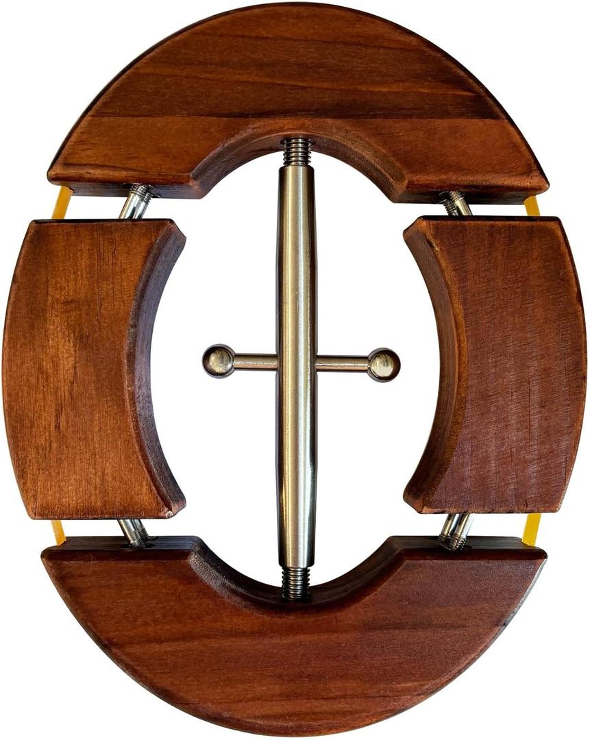 Heavy Duty Wooden Hat Stretcher, 4-Way Adjustable, Universal Fit for Men's Cowboy Fitted Hats (Walnut)