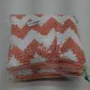 CozeCube Orange Chenille Bathroom Rugs 48" x 24", Soft Microfiber Chevron Bath Mats for Bathroom, Non Slip Shaggy Bath Rugs Machine-Washable, Plush Absorbent Shower Mat, Halloween Bath mat