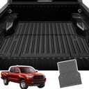 AOMSAZTO Tacoma 5FT Truck Bed Mat Bed Liner for 2005-2023 Toyota Tacoma 5FT Custom Fit Cargo Mat for 2005-2023 Tacoma Accessories All Weather Rubber Trunk Mat