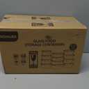 KOMUEE 24 Pieces Glass Food Storage Containers Set, Meal Prep Containers-Stackable Airtight Glass Storage Containers with lids,Freezer, Microwave, Oven Safe,Pink