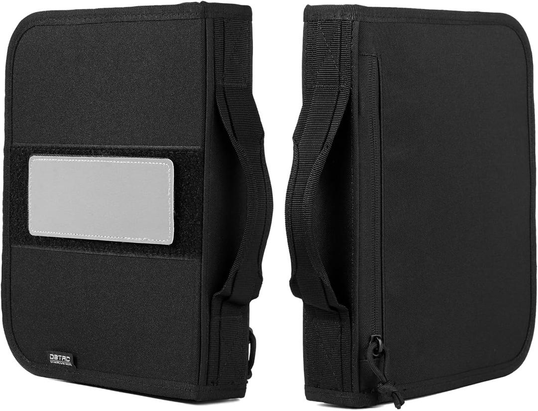DBTAC Square Pistol Rug Case | Stiffen Tactical 1x Handgun Firearm Shooting Padded Case with Removable & Reflective Patch for Shooting Range Outdoor Hunting (8.5" x 8.75" Large Pistol Case, Black)