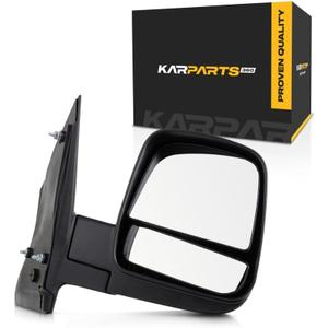 For Chevy Express 2500 2008-2018 Door Mirror Passenger Side | Manual Folding | Non-Heated | Textured Black | Replacement For 20838066 | GM1321395