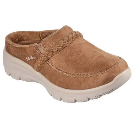 Skechers Women's Easy Going - Latte 2 Mule, TAN, 9M