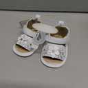 Josmo Baby Girl Sandals Soft Sole Spring Summer Dress Floral, Butterfly & Bow Sandals Size 2-4 Infant (White)