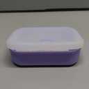 Leak Proof Travel Soap Case,Solid Shampoo Bar Holder, Silicone Soap Container with Draining Layer, Portable Bar Soap Holder for Bathroom, Camping, Gym, Easy to Clean (Purple, Large)