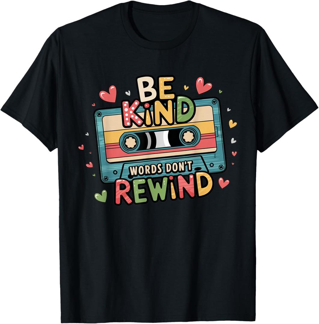 Be Kind Words Don't Rewind Vintage Music Lovers 90's 80's T-Shirt, Size S