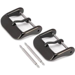 Wellfit 2 Pack Watch Straps Bands Buckle Replacement, Watch Band Clasp, Choice of Color and Size, Vacuum PVD Finish