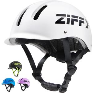 ZIFFY Kids/Toddler Bike Helmet, Adjustable, Lightweight, Safety Certified Scooter Helmet for Boys & Girls with Washable Inner Lining, 2 Sizes, 4 Colors  Fits Toddlers to Youth by Jova (Medium, White)