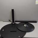 Armen Living Bentley Height Adjustable Swivel Pub Table with Black Wood Finish and Black Base