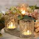 72pcs Clear Votive Candle Holders, Vintage Glass Candle Holder for Tealight/Votive Candle, Tealight Candle Holder for Table Centerpieces Home Bridal Birthday Christmas Wedding