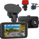 Dash Cam Front and Rear Camera, Biuone 1080P Dash Camera for Cars, Dash Cam with 3'' IPS Screen with Night Vision, G-Sensor, WDR, Loop Recording, 24/7 Parking Monitor