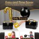 Bezente Balloon Pump Electric, 3-in-1 Portable Black Gold Electric Air Machine Balloon Pump Dual Nozzle Balloon Inflator for Inflatables and Latex 260q Foil Balloons