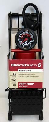 Blackburn Foot Pump Black Metal Fast Inflation Gauge Top Lock Dual Head 100 PSI Blackburn Foot Pump Black Metal Fast Inflation Gauge Top Lock Dual Head 100 PSI