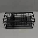 Cisily Kitchen Sink Caddy Organzier with High Brush Holder, Sponge Holder for Sink, 304 Rustproof Stainless, Kitchen Countertop Soap Dispenser Organizer, Kitchen Decor and Accessories (9.25, Black)