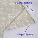 Heavy Duty Vinyl Tablecloth with Flannel Backing Waterproof Oil-Proof Plastic Table Cloth Stain-Resistant Wipeable Rectangle or Square Table Cover for Indoor and Outdoor (Beige Floral,52x70 Inch)